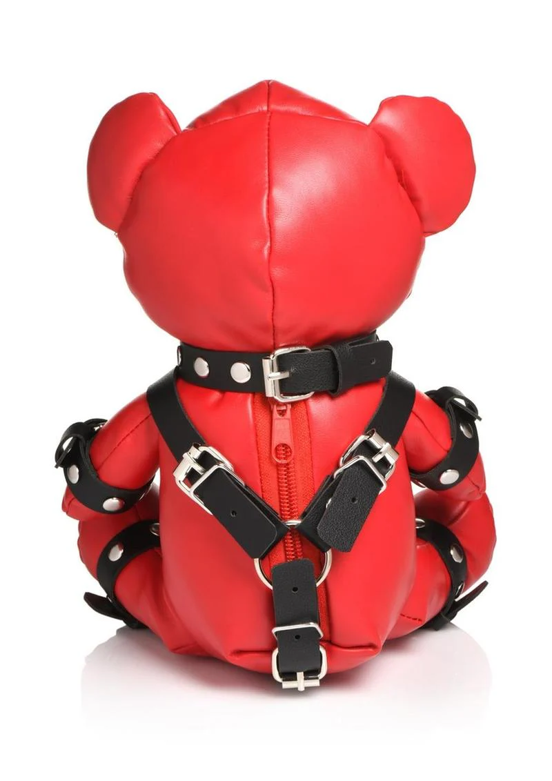 Master Series Gimp Bear Red Leather Bear With Harness - Image 4
