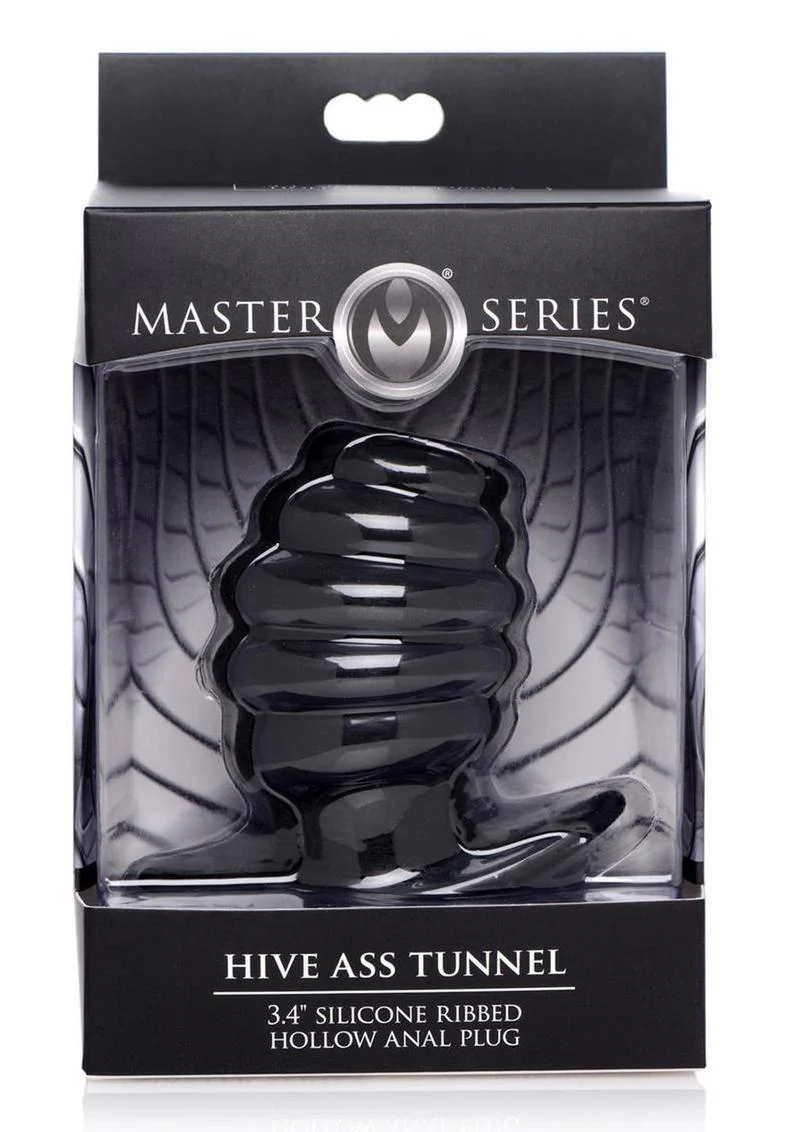 Master Series Hive Ass Tunnel Ribbed Hollow Anal Plug - Image 4