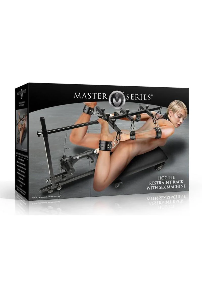 Master Series Hog Tie Restraint Rack with Sex Machine - Image 4