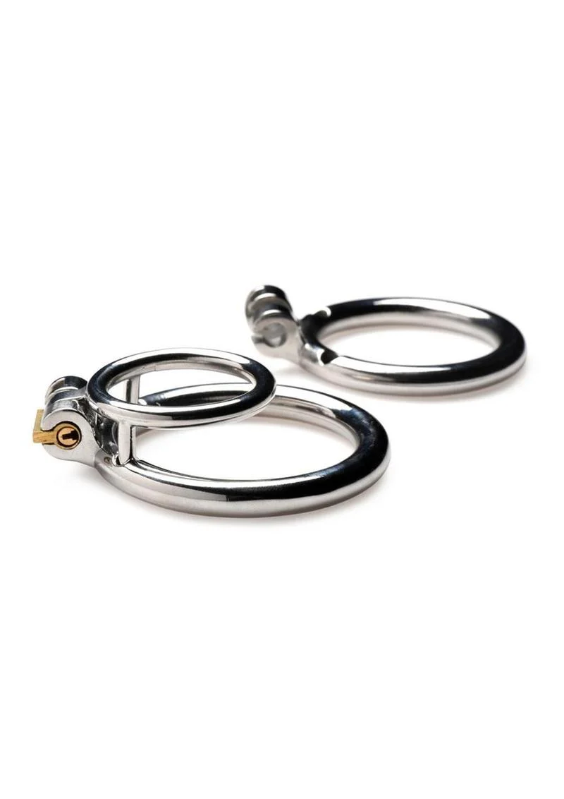Master Series Locked Cock Stainless Steel Locking Cock and Ball Ring - Image 2