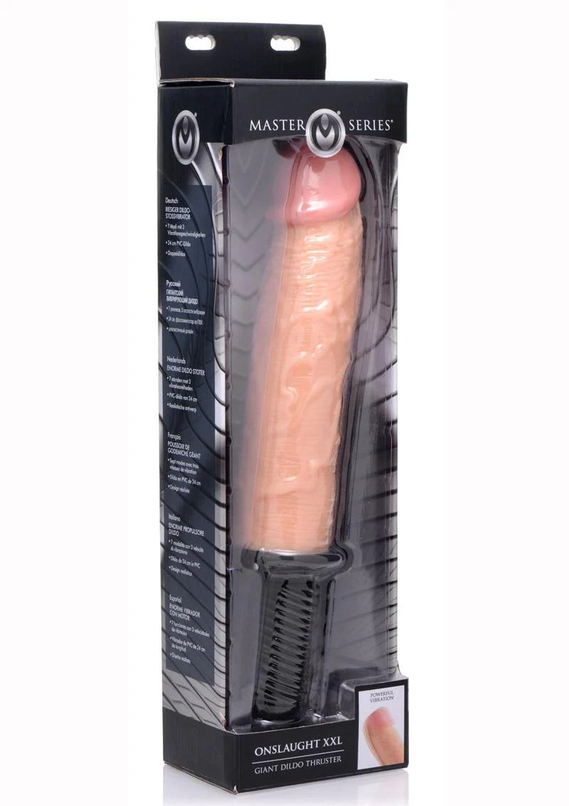 Master Series Onslaught XXL Vibrating Giant Dildo Thruster - Image 4