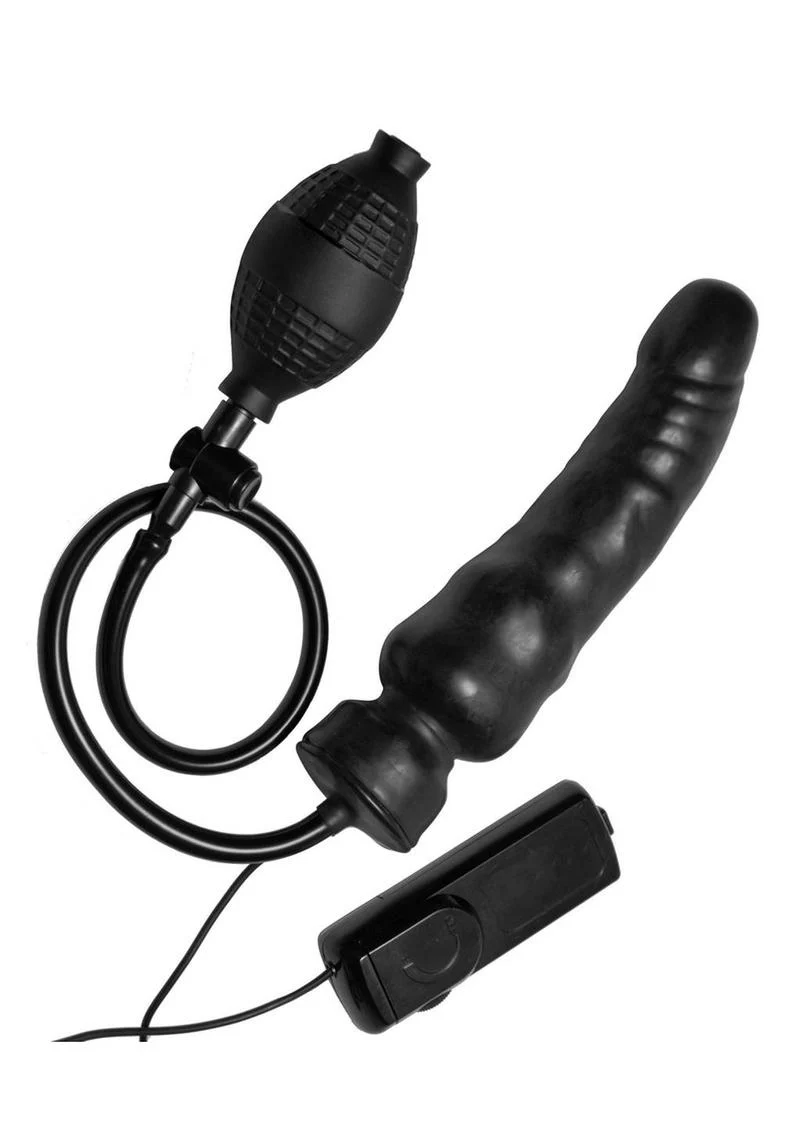 Master Series Ravage Vibrating Inflatable 7.5in Dildo - Image 3