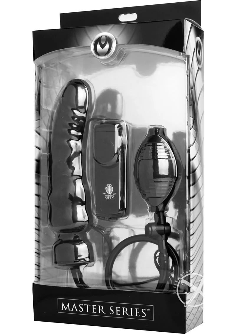 Master Series Ravage Vibrating Inflatable 7.5in Dildo - Image 4