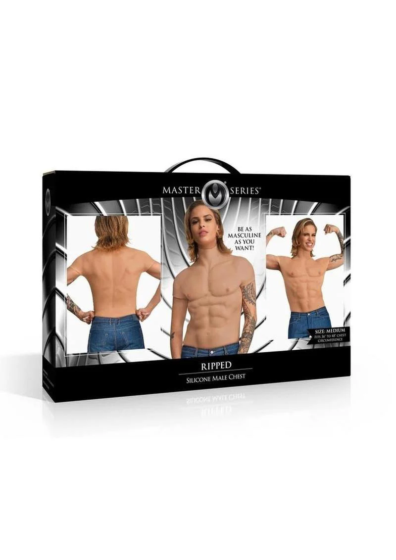 Master Series Ripped Silicone Male Chest Shirt - Image 6