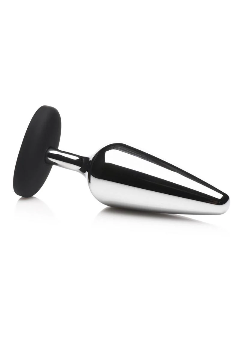 Master Series Slut Metal And Silicone Butt Plug - Image 2