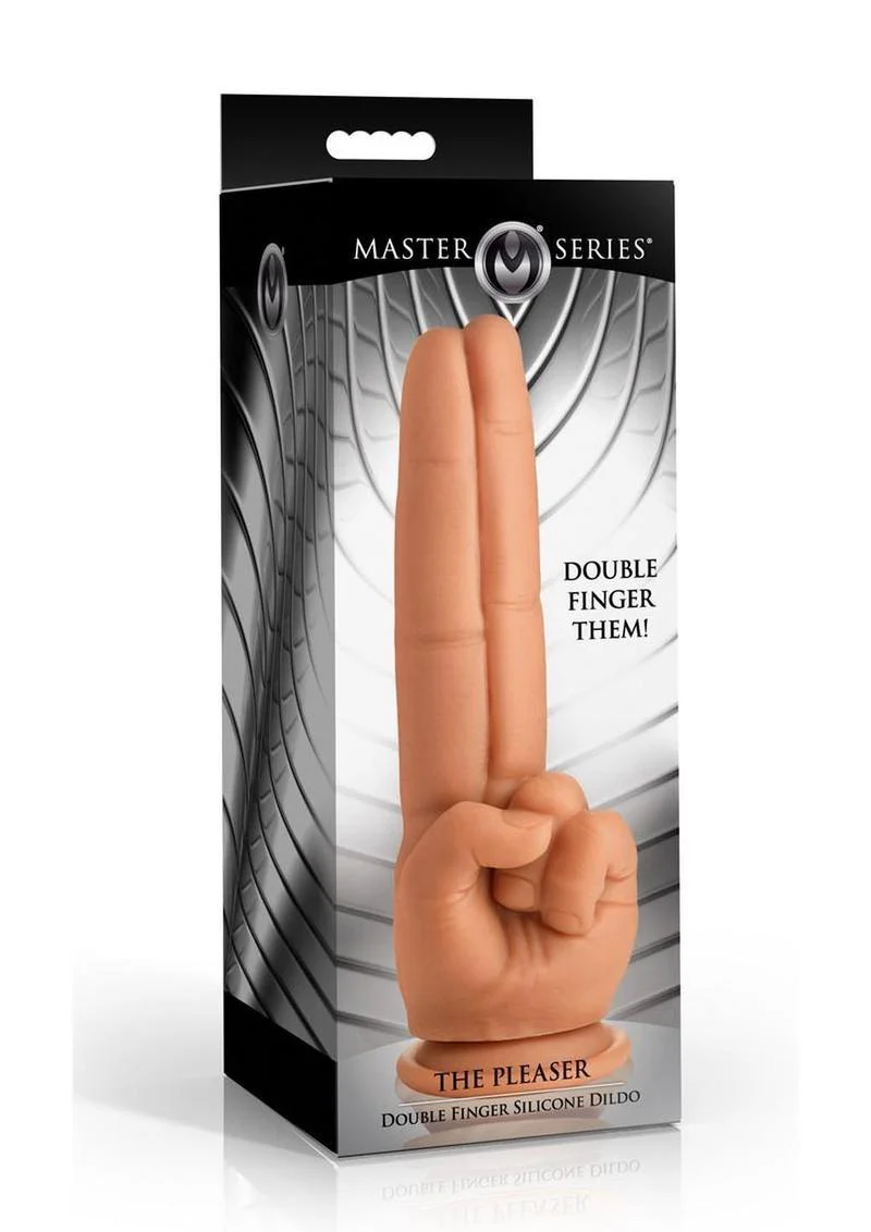 Master Series The Pleaser Double Finger Dildo - Image 4