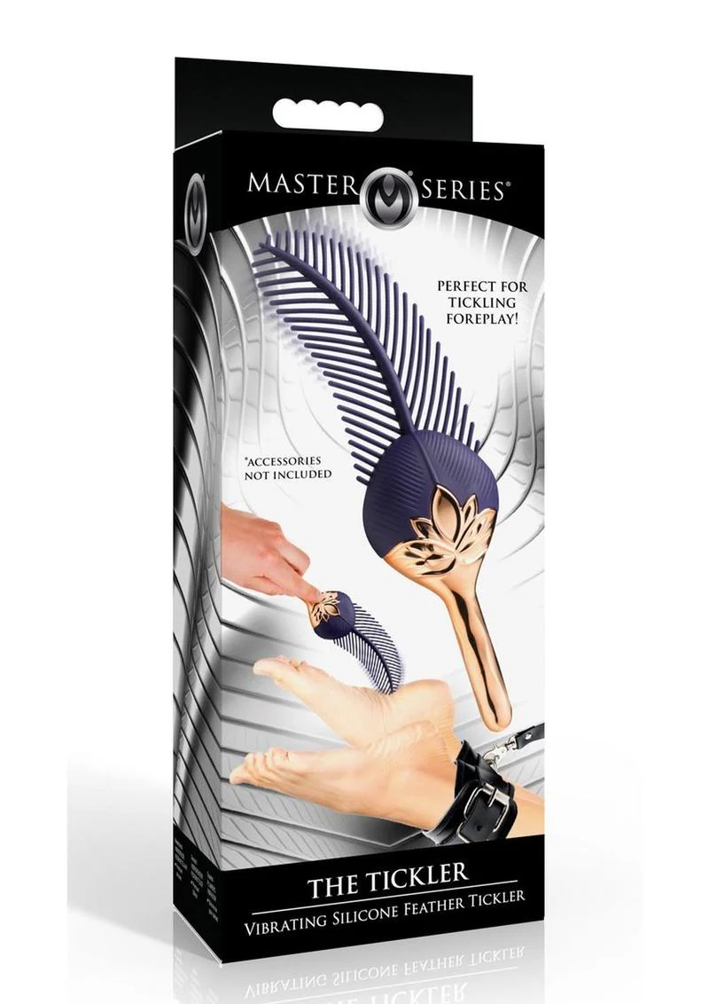 Master Series The Tickler Vibrating Silicone Feather Tickler - Image 4