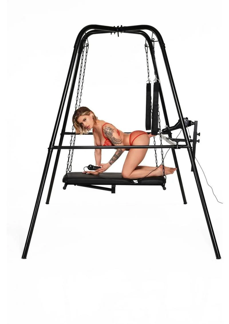 Master Series Throne Deluxe Adjustable Sling with Sex Machine - Image 3