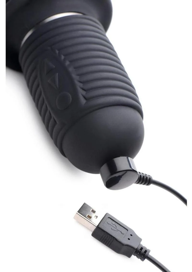 Master Series Thrust Master Vibrating And Thrusting Dildo - Image 2