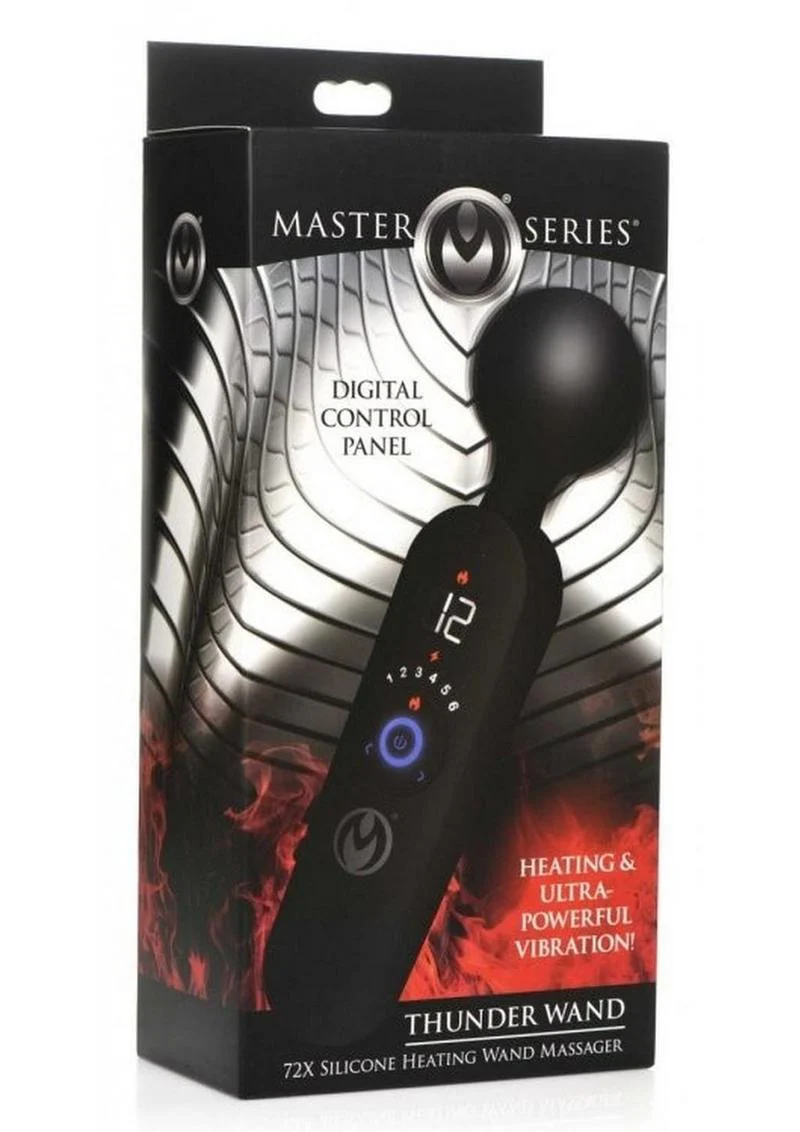 Master Series Thunder Wand Rechargeable Silicone Heating Wand Massager - Image 4