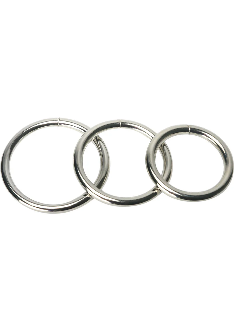 Master Series Trine Steel C-Ring Collection Set With Stainless Rings
