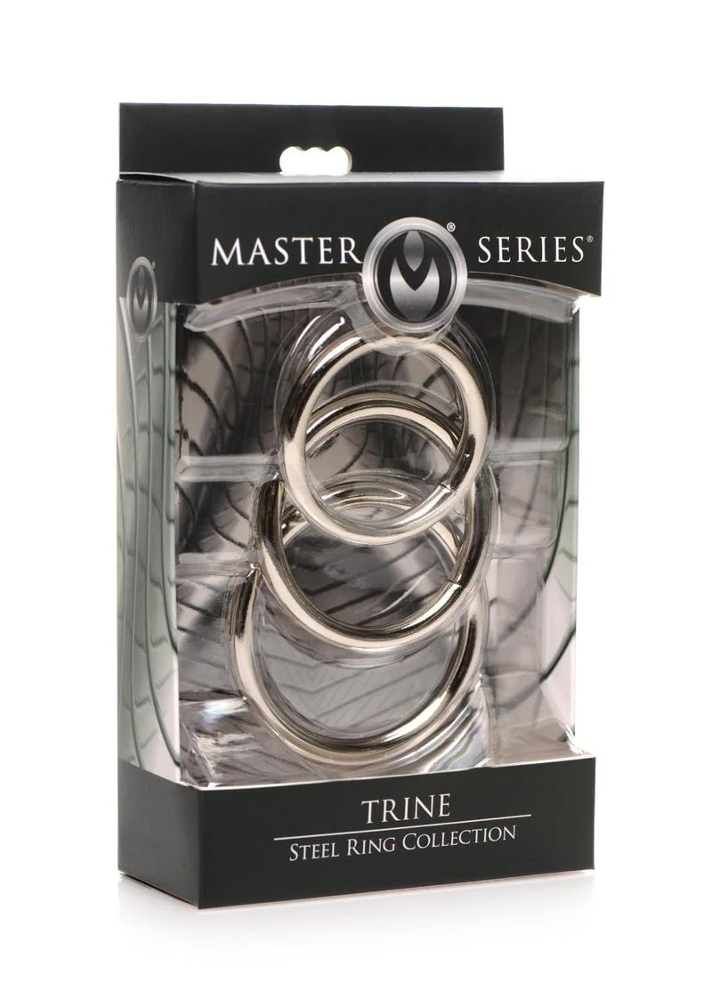 Master Series Trine Steel C-Ring Collection Set With Stainless Rings - Image 2