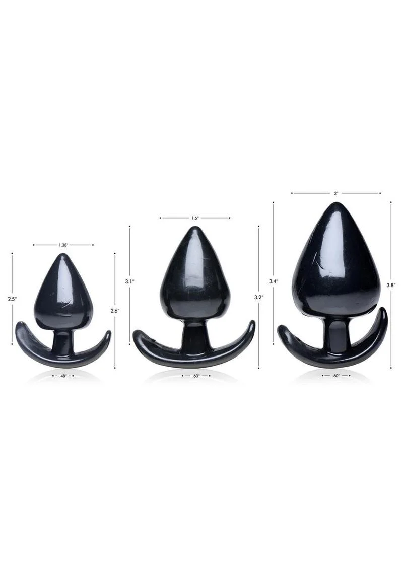 Master Series Triple Spades 3 Piece Anal Plug - Image 3