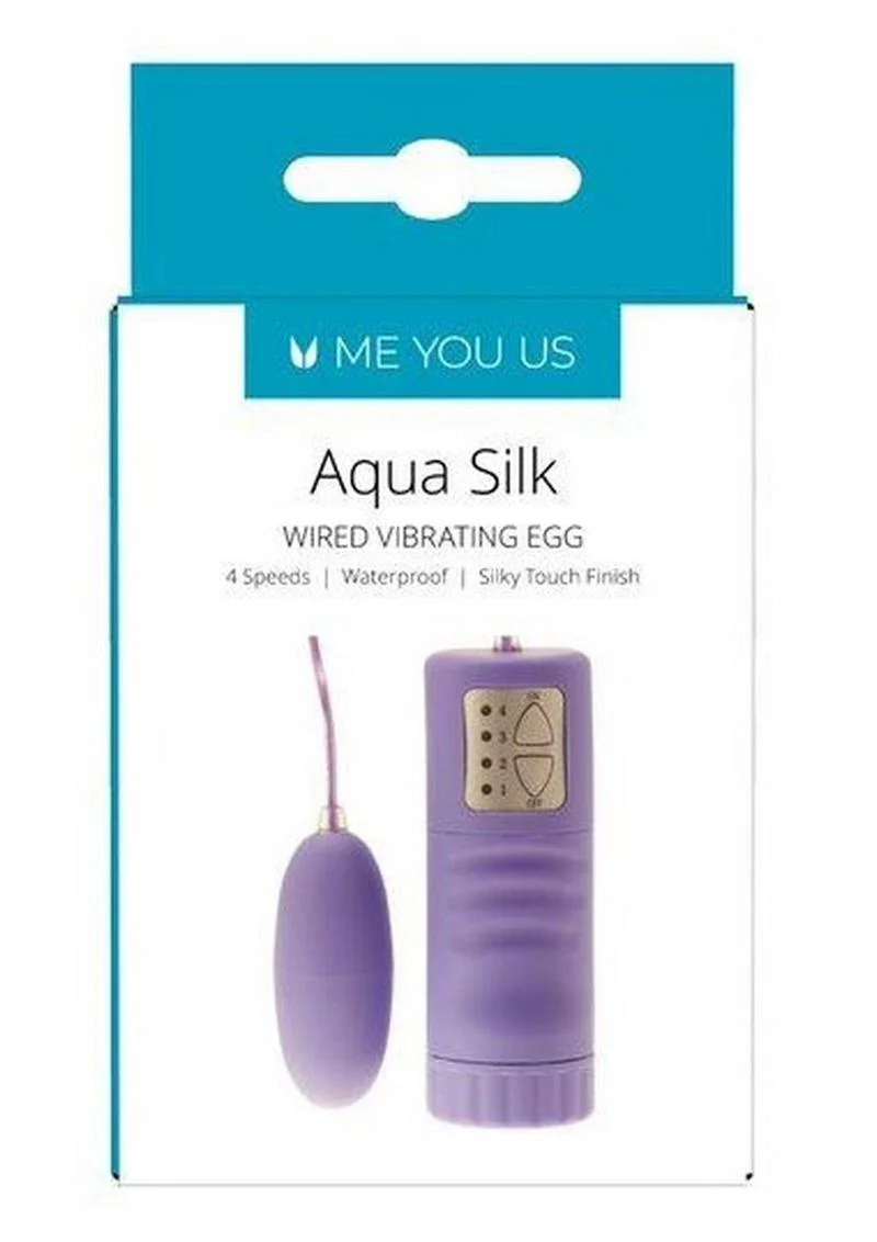 ME YOU US Aqua Silk Wired Vibrating Egg With Remote Control - Image 2