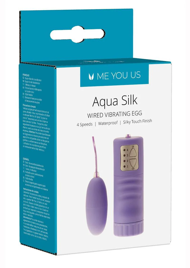 ME YOU US Aqua Silk Wired Vibrating Egg With Remote Control - Image 3