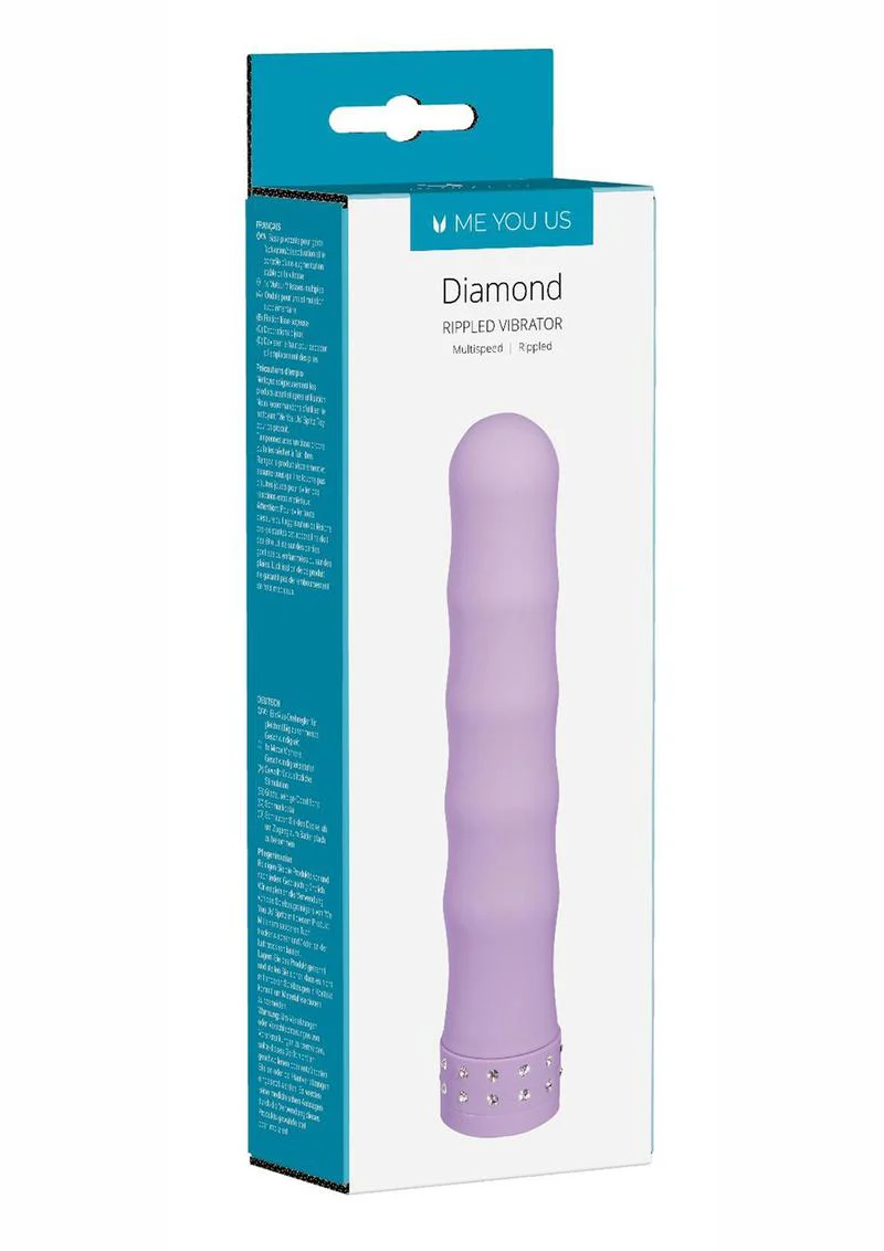 Me You Us Diamond Rippled Vibrator Multi-Speed Rechargeable Silicone - Image 2