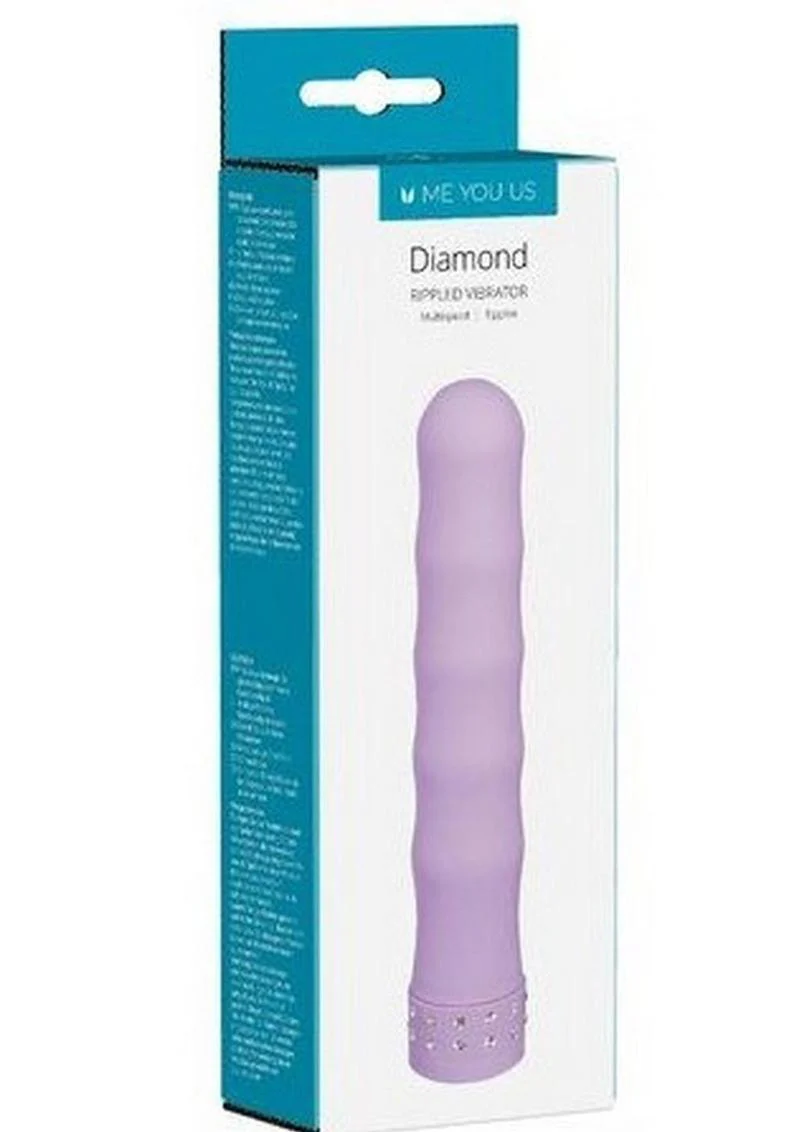 Me You Us Diamond Rippled Vibrator Multi-Speed Rechargeable Silicone - Image 3