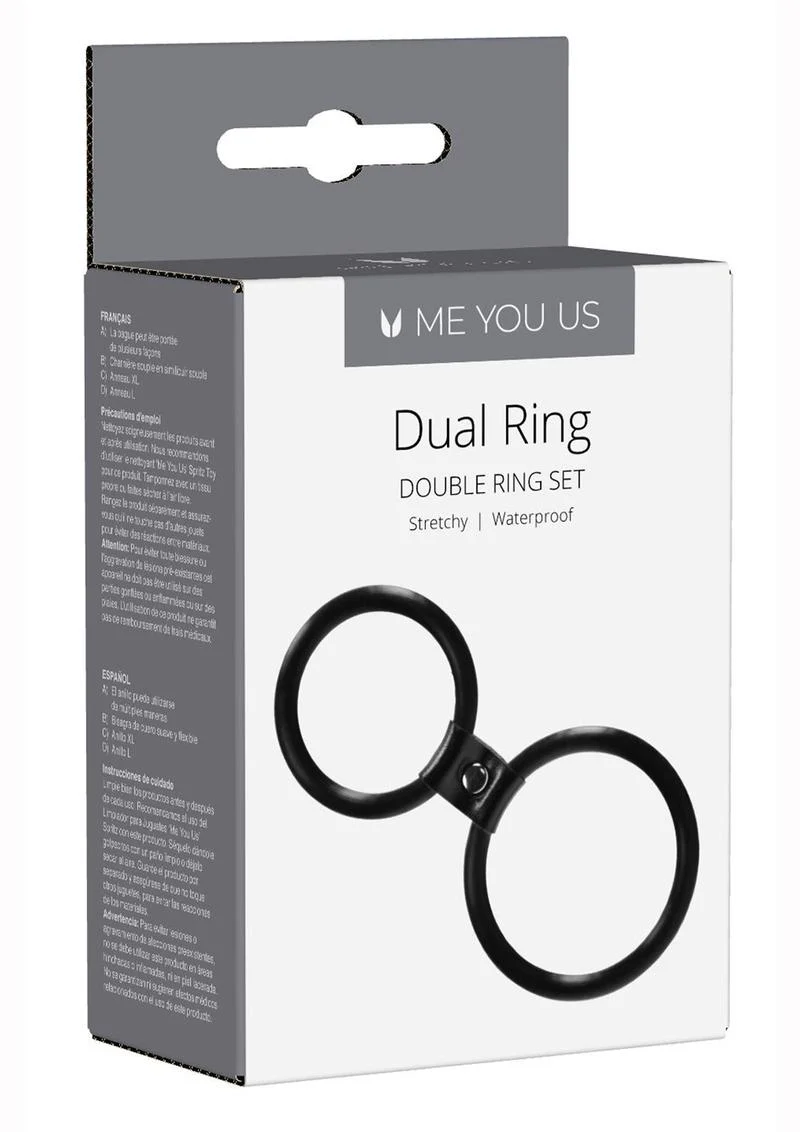 Me You Us Dual Ring Stretchy Silicone Ring Set - Image 2