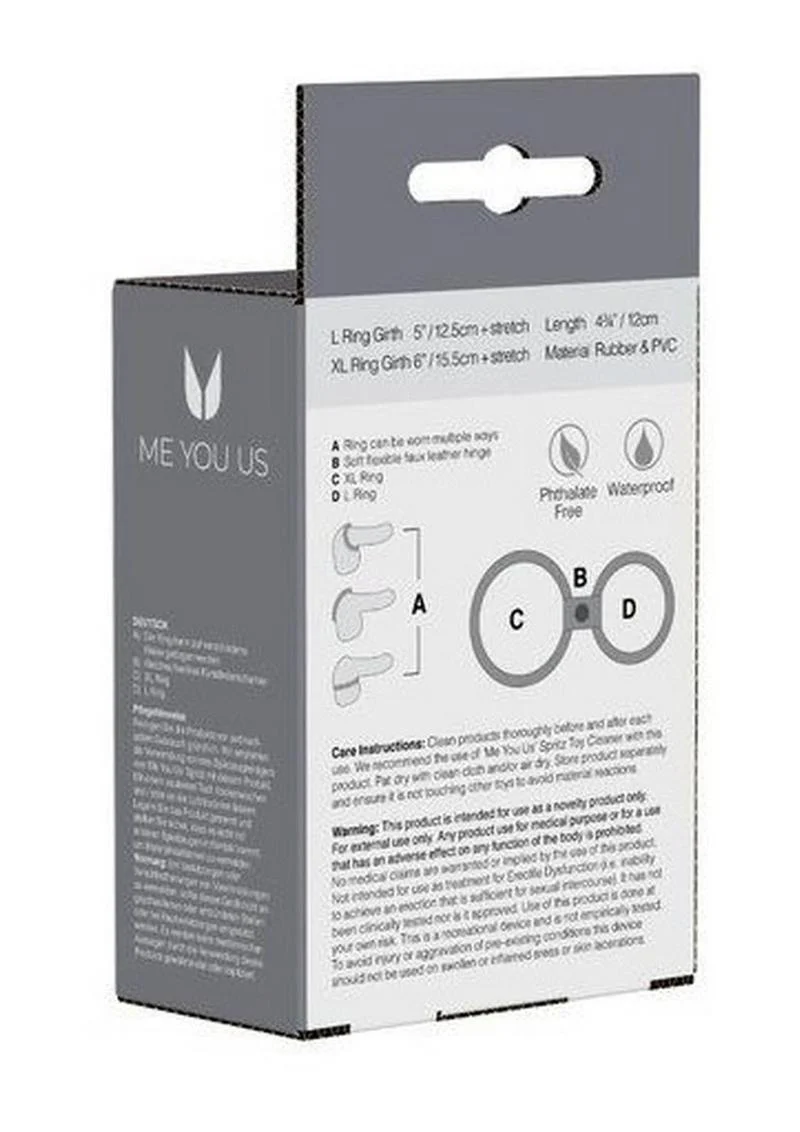 Me You Us Dual Ring Stretchy Silicone Ring Set - Image 4