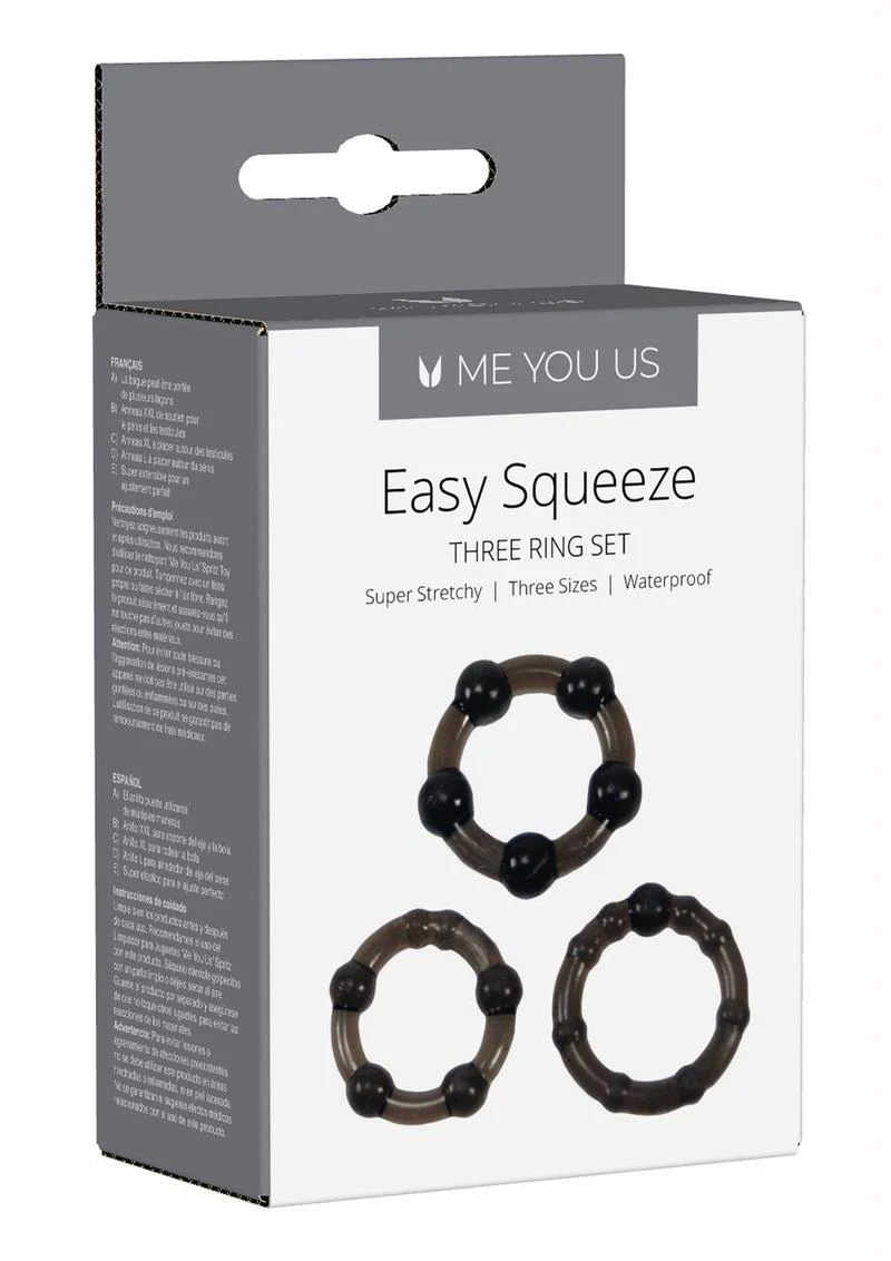 Me You Us Easy Squeeze 3 Piece Cock Ring Set - Image 2