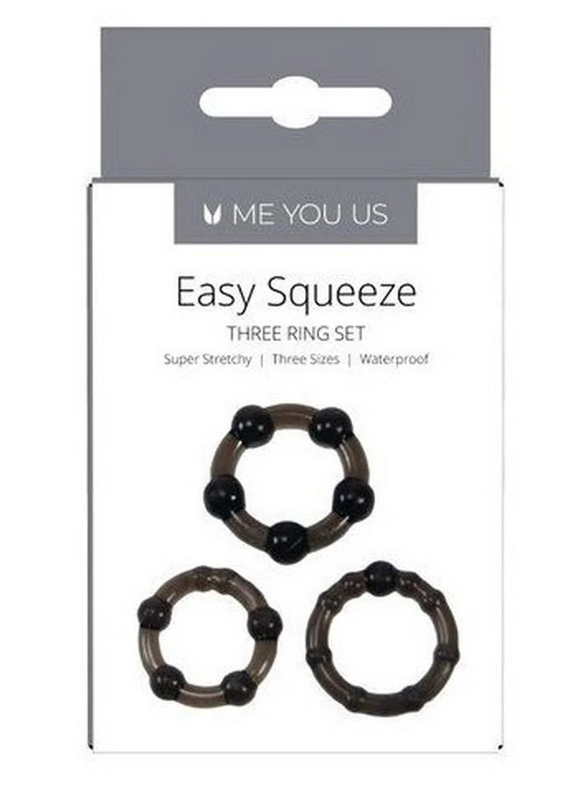 Me You Us Easy Squeeze 3 Piece Cock Ring Set - Image 3