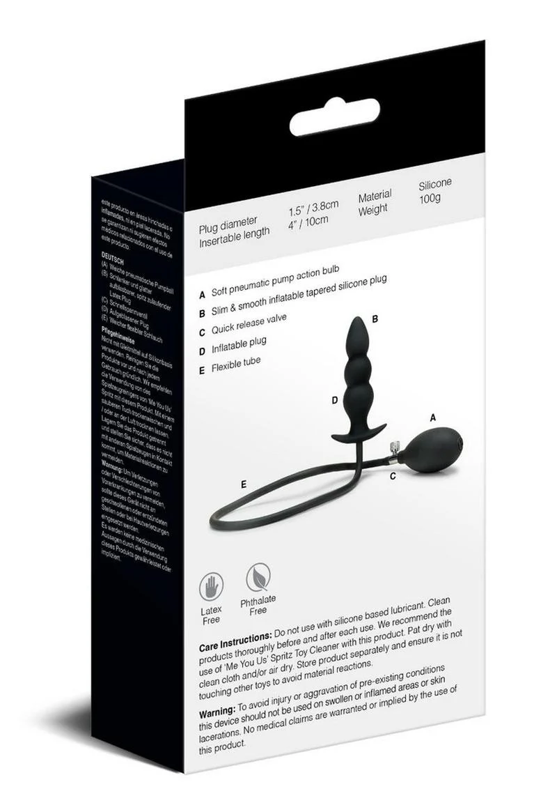 Me You Us Inflatable Anal Plug - Image 3