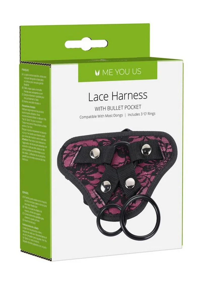Me You Us Lace Harness with Bullet Pocket Strap-On Harness - Image 7