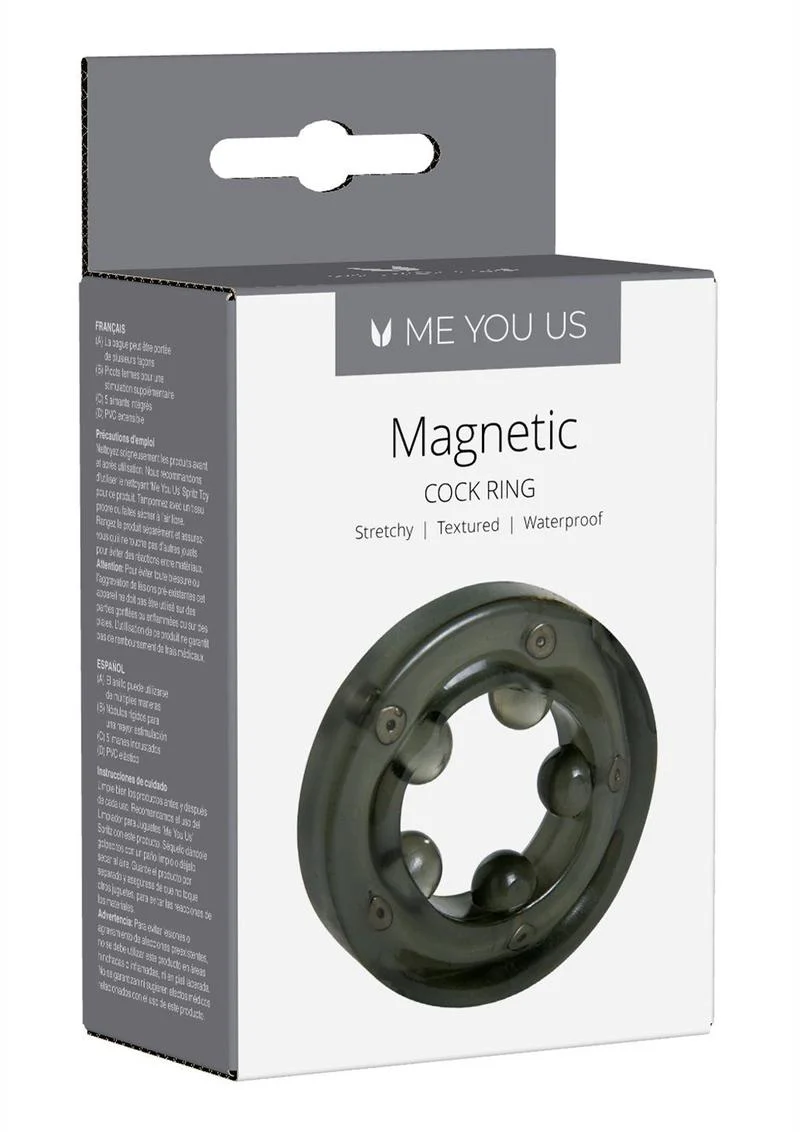 Me You Us Magnetic Cock Ring Stretchy Textured - Image 2