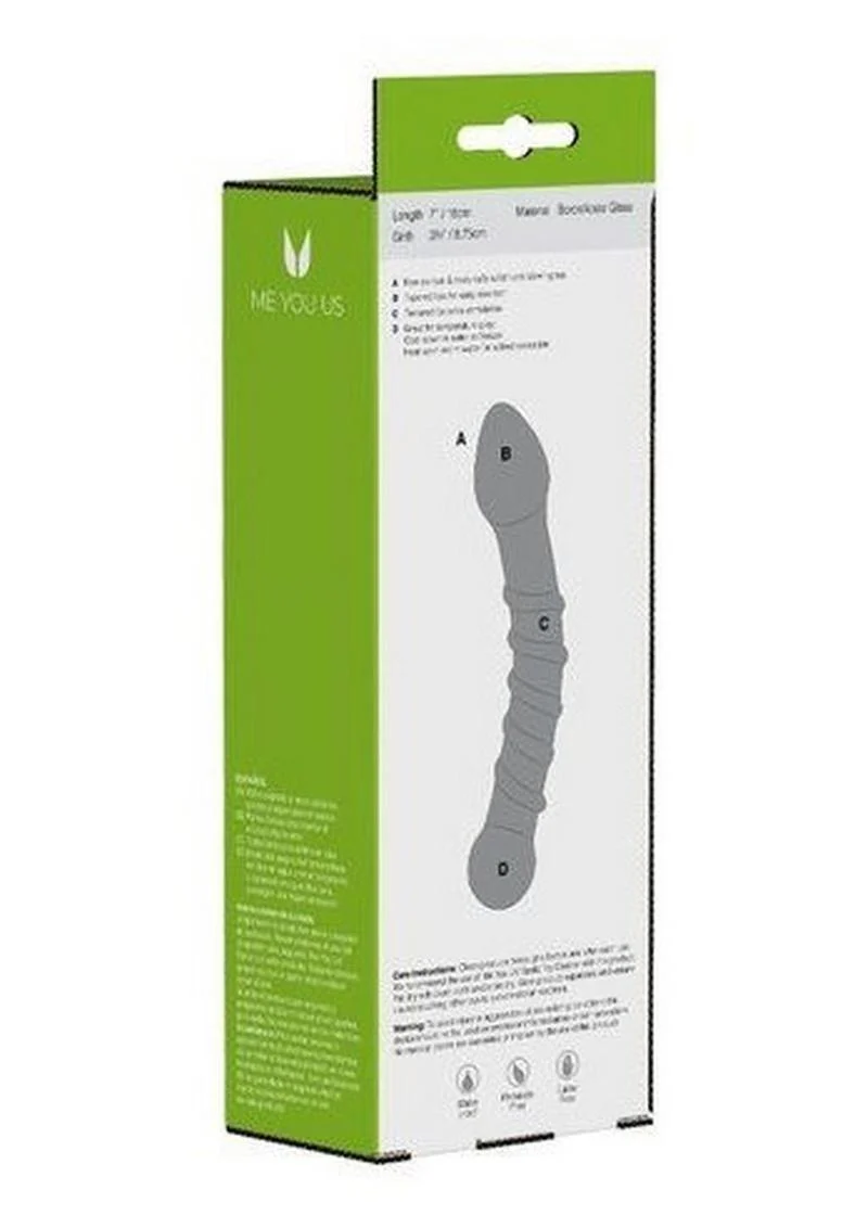 ME YOU US Textured Ice G-Spot And P-Spot Teaser Glass Dildo - Image 2