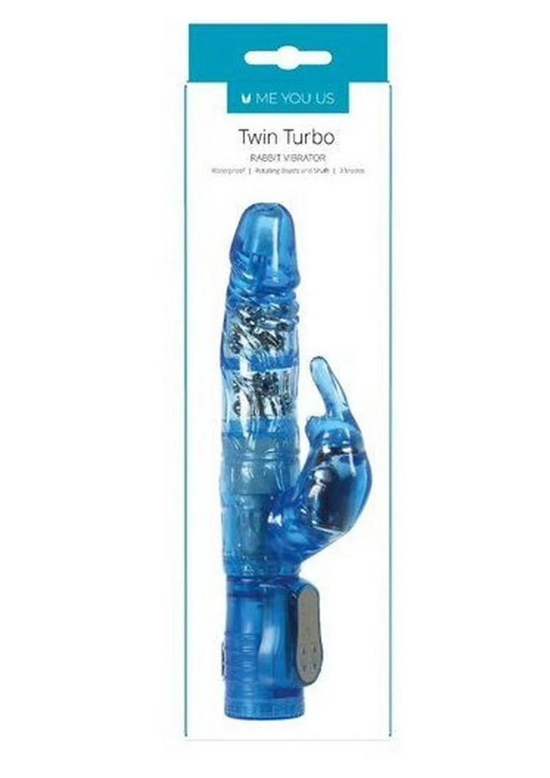 Me You Us Twin Turbo Rabbit Vibrator Waterproof Dual Action - Image 3