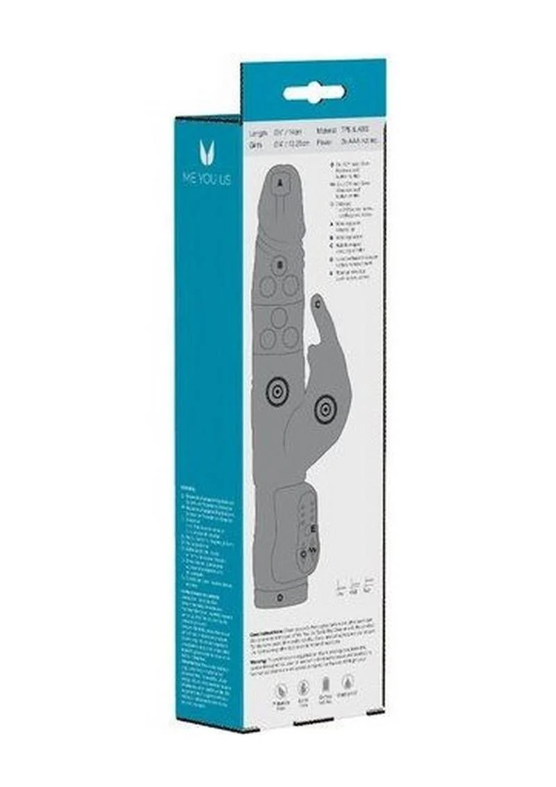 Me You Us Twin Turbo Rabbit Vibrator Waterproof Dual Action - Image 4