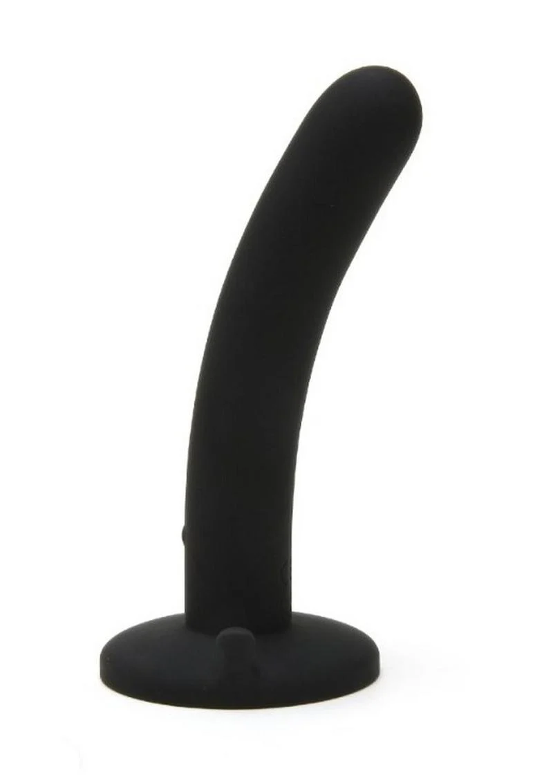 Me You Us Vibrating Slim Dildo 5in Rechargeable Black Peg - Image 2