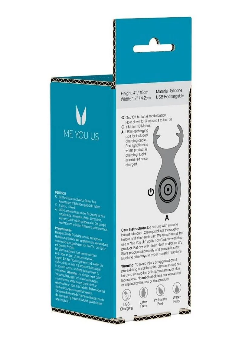 Me You Us Wild Pleasure Antlers Vibe Rechargeable Silicone Stimulator - Image 3