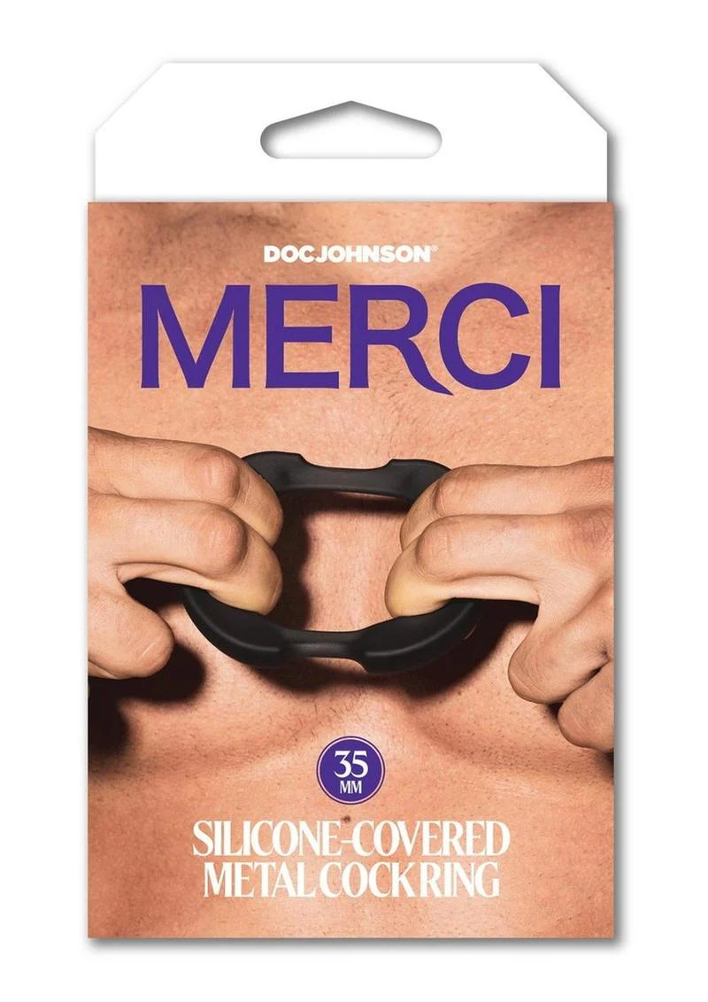 Merci Silicone-Covered Metal Cock Ring - Image 7