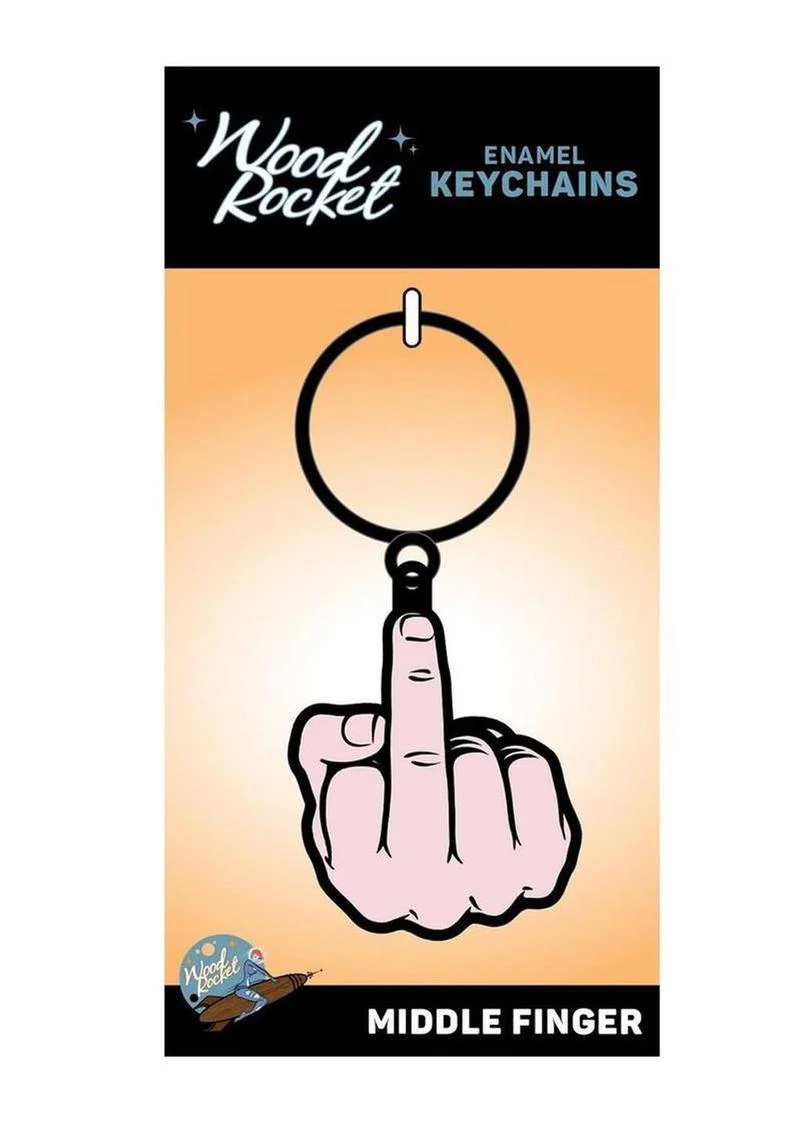 Middle Finger Enamel Keychain - Image 2