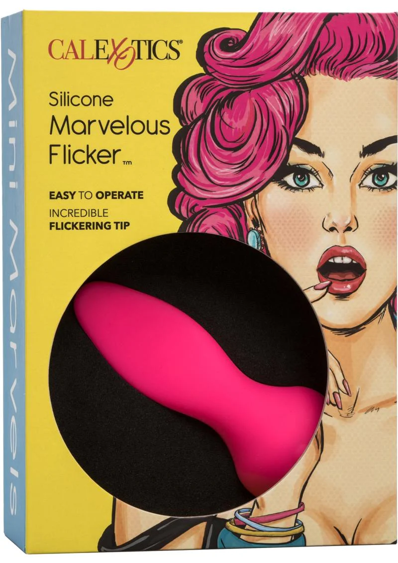 Mini Marvels Silicone Marvelous Flicker Vibrator Rechargeable Pink - Image 4