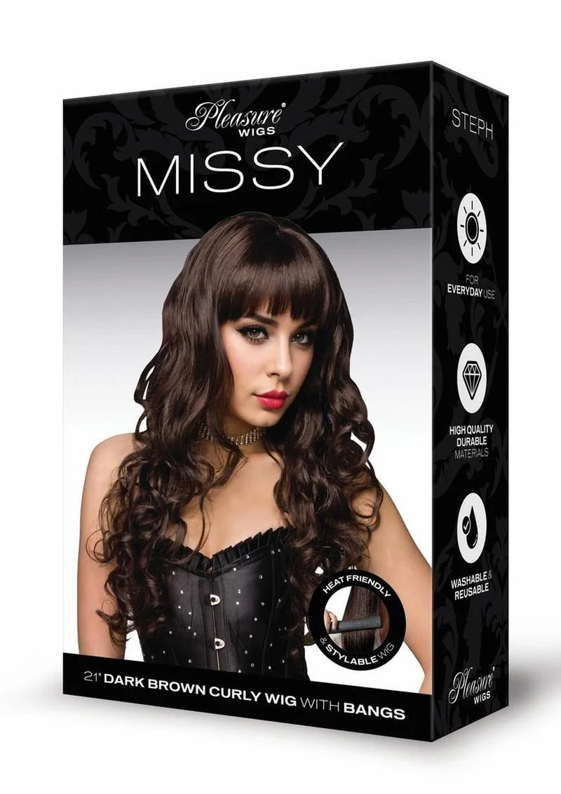 Missy Black Curly Wig - Image 6