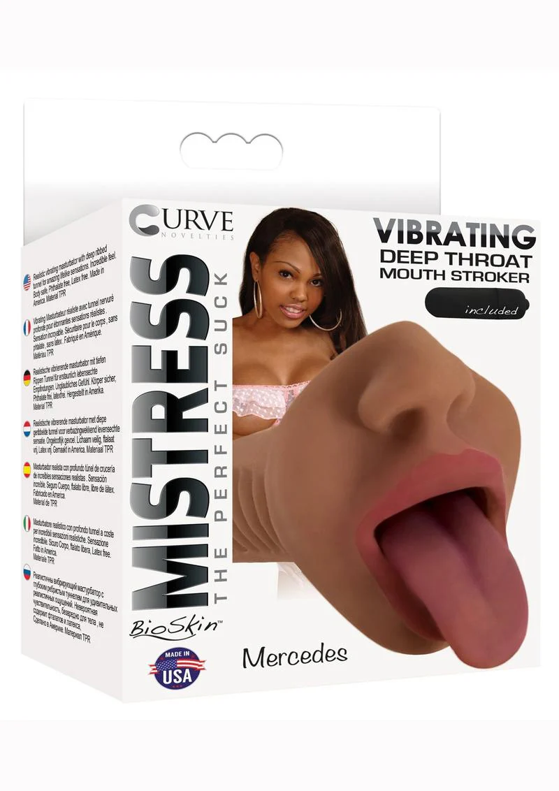 Mistress Mercedes Bio Skin Vibrating Deep Throat Mouth Stroker - Image 3