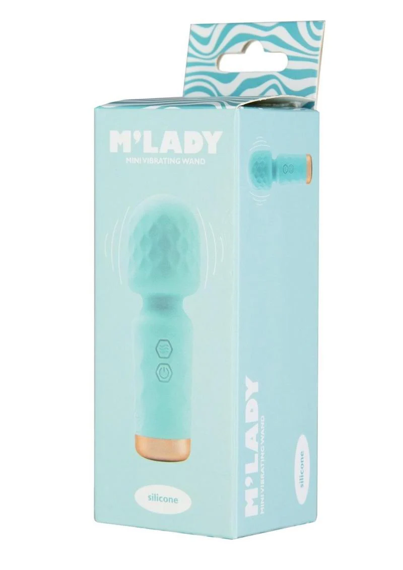 M'Lady Mini Vibrating Wand Rechargeable Silicone Vibrator - Image 2