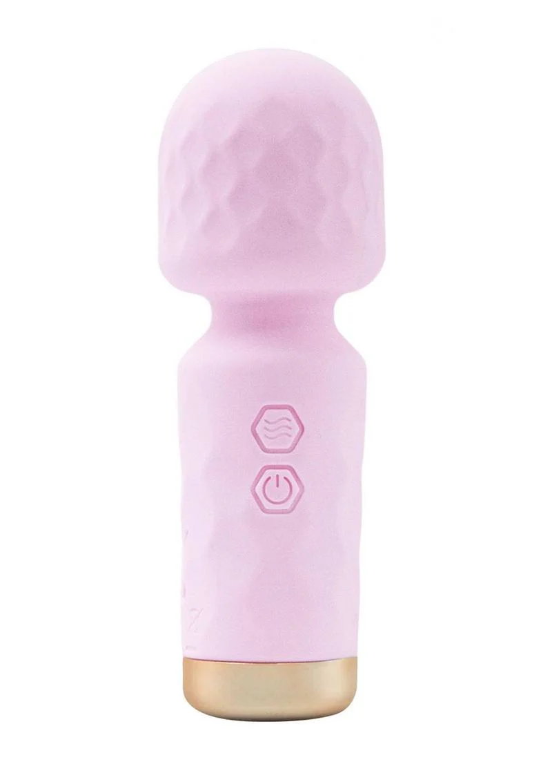 M'Lady Mini Vibrating Wand Rechargeable Silicone Vibrator - Image 4