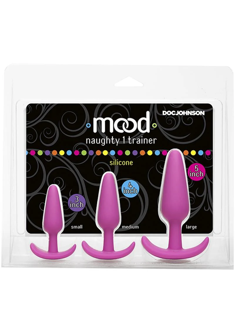 Mood Naughty 1 Trainer Silicone Anal Plug 3 Piece Set - Image 4