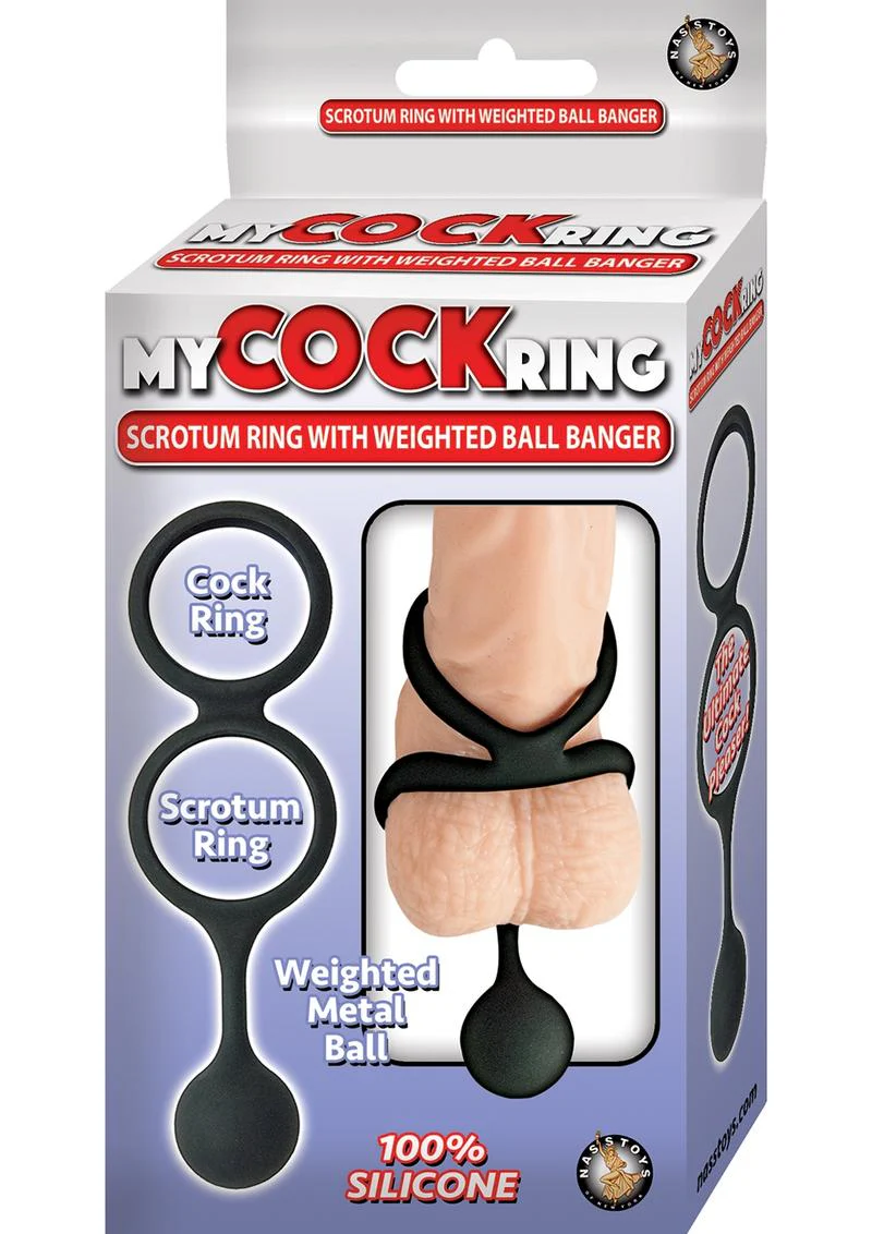 My Cock Ring Scrotum Ring with Ball Banger Silicone Cock Ring - Image 2