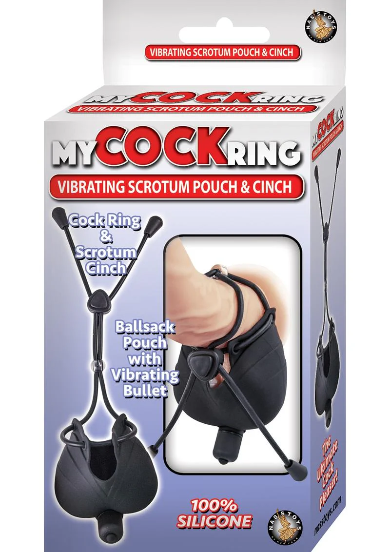 My Cock Ring Vibrating Scrotum Pouch And Cinch Silicone Cock - Image 2
