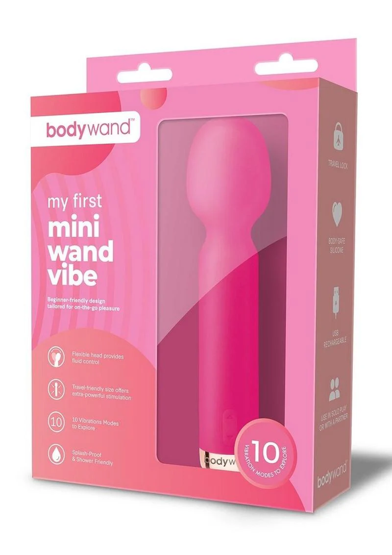 My First Mini Wand Vibe Petite Rechargeable Silicone Wand - Image 3