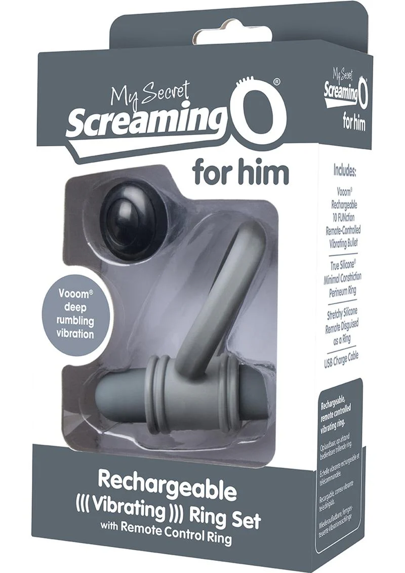 My Secret Screaming O for Him Rechargeable Vibrating Ring Set - Image 6