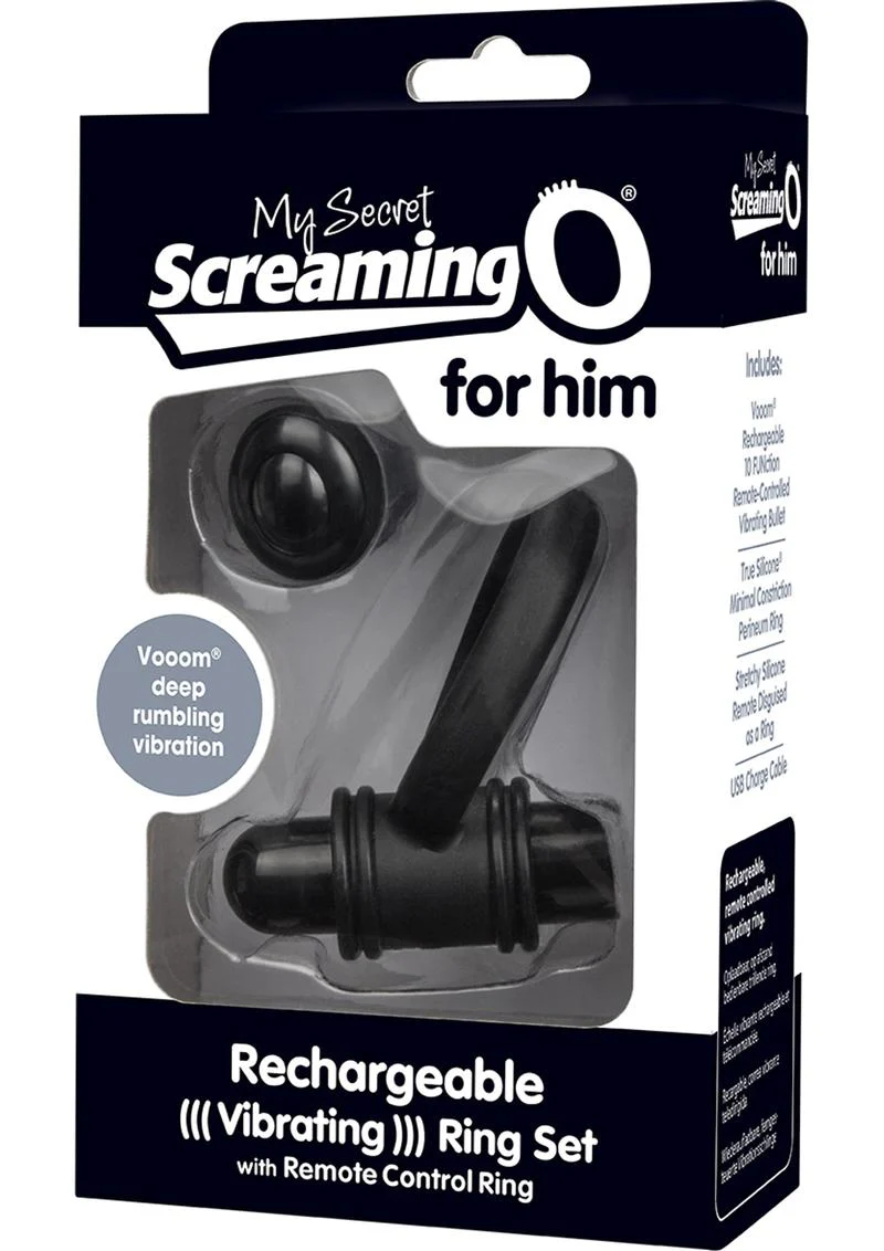 My Secret Screaming O for Him Rechargeable Vibrating Ring Set - Image 7