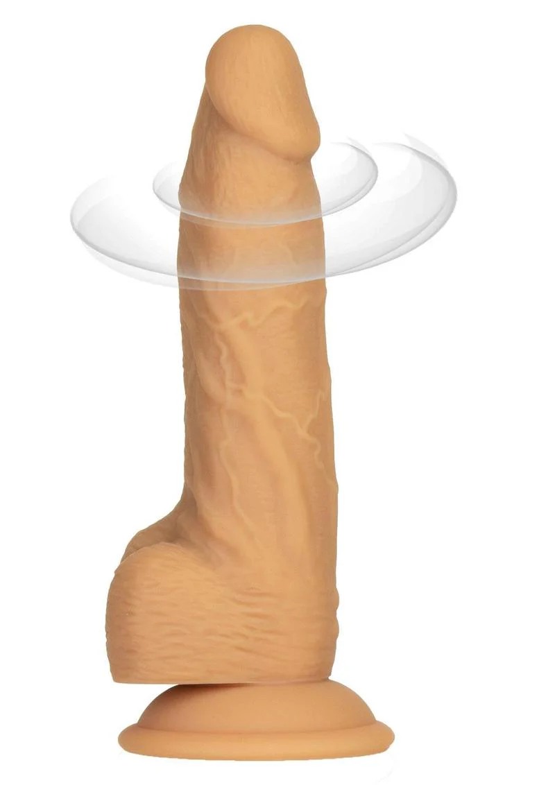 Naked Addiction 8 Inch Rotating And Vibrating Dong with Remote