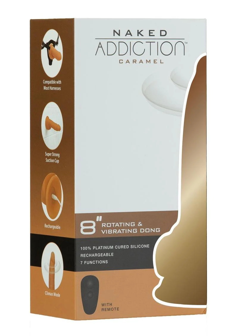 Naked Addiction 8 Inch Rotating And Vibrating Dong with Remote - Image 4