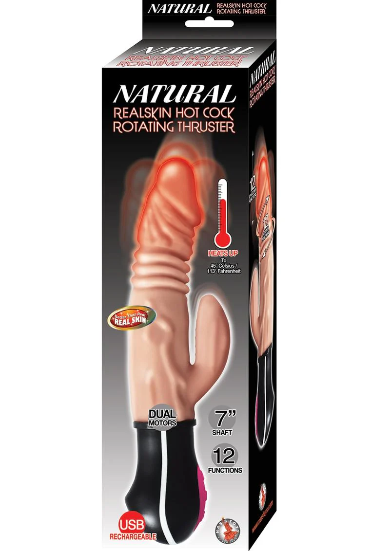 Natural Realskin Hot Cock Rotating Thruster - Image 2