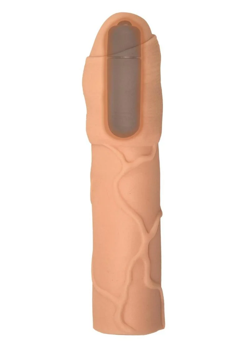 Natural Realskin Uncircumcised Xtender Vibrating Sleeve - Image 4